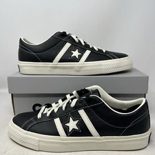 Converse One Star Academy Pro OX Leather Black Egret Mens Shoes Sneakers A08501C