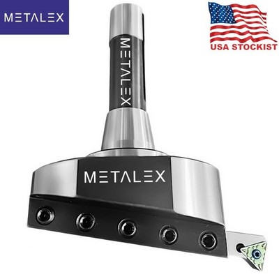 125mm 5'' Fly Cutter Interchangeable R8 Arbor Indexable Carbide Bit TNMG16 Tool