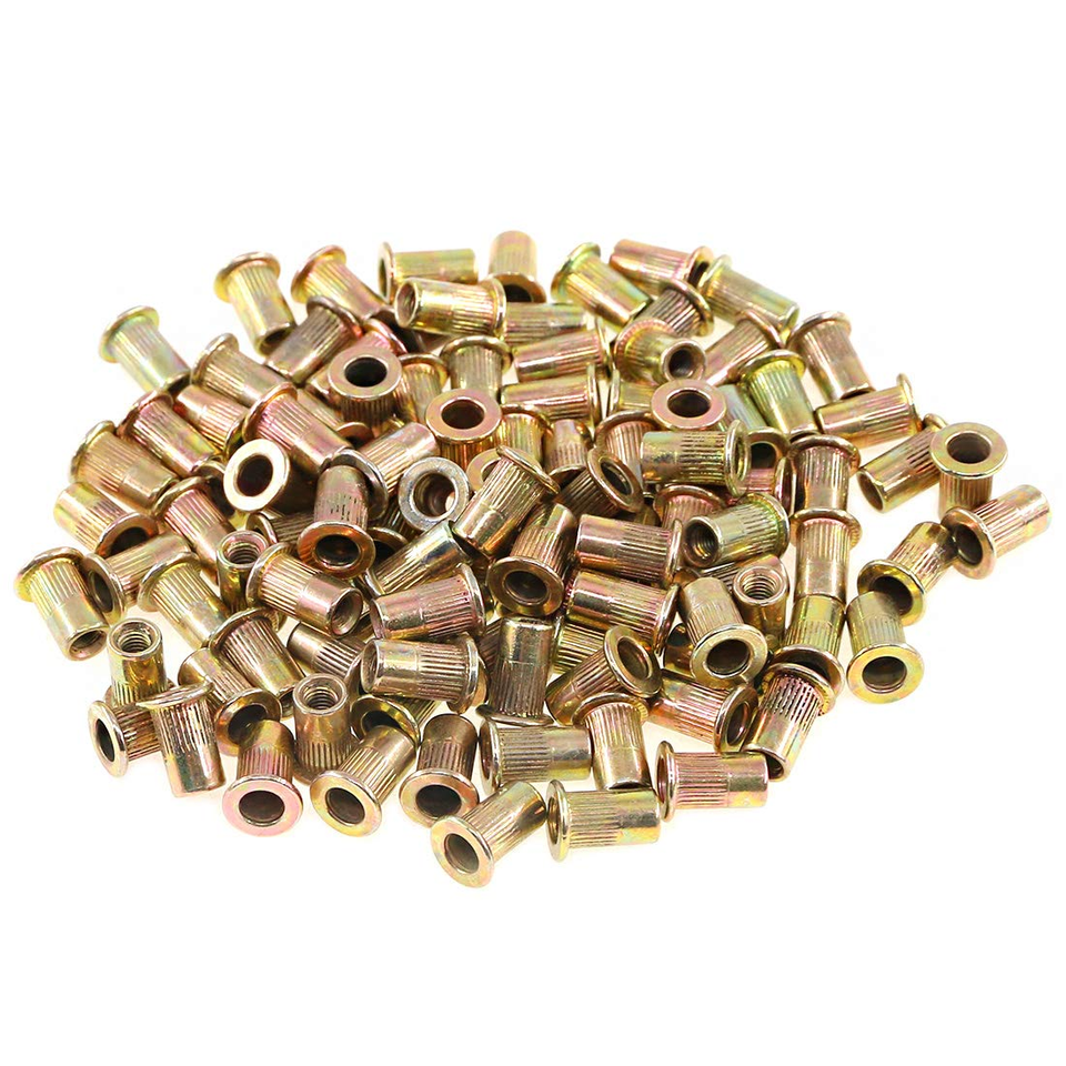 150Pcs M3 Rivet Nuts Metric Zinc Plated Rivet Nut Carbon Steel Rivet ...