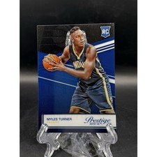 2015-16 MYLES TURNER PANINI PRESTIGE ACETATE NBA ROOKIE CARD RC #30 PACERS. rookie card picture