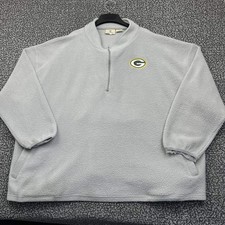 Green Bay Packers Fleece Jacket Women 4X Fanatics Long Sleeve Half Zip Mock Neck