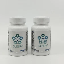 Amare Sleep+ Capsules 2 PACK 60 Capsules Each All Natural Sleep Support BB 07/26