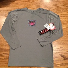 Maui And Sons Rash Guard Boys long sleeve GRAY- Size XL- 14/16 . NWT