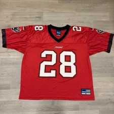 Vintage Adidas Warrick Dunn Buccaneers Jersey Mens XL Red #28 USA Made