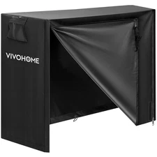 4ft Firewood Log Rack Cover 600D Oxford Waterproof Wood Storage Cover w/ Zipper