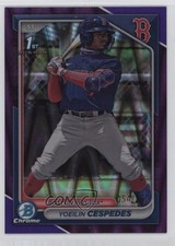 2024 Bowman Chrome Prospects Purple RayWave Refractor /250 Yoeilin Cespedes 0y9k