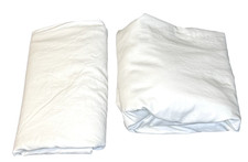 Hotel Signature Sateen Egyptian Cotton 400 TC Queen White Fitted and Flat Sheet