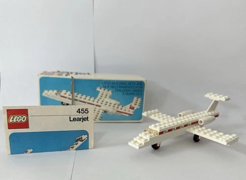 Vintage LEGO 455 Learjet with Instructions and Original Box