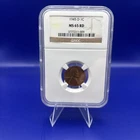 1945-D Lincoln Wheat Cent NGC MS 65 RD.  WW2 history in Mint State.
