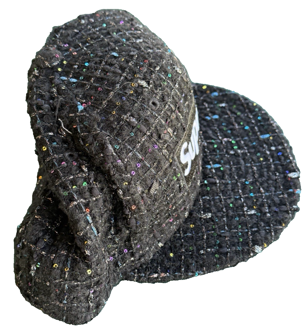 Supreme Boucle Box Logo New Era 59FIFTY Fitted Hat 7 3/8 Black