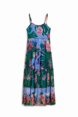 Desigual Kleid Mehrfarbig Floral Long Fit & Flare Stretchy 22SWVF13 Damen - Bild 1 von 4