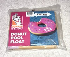2017 Dunkin' Donuts Donut Pool Float Inflatable 4 Ft Pink Frosted Donut New