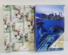 Photo Album Set 240 Photo Capacity Floral & City Scene Design Lindsey Sinclair 