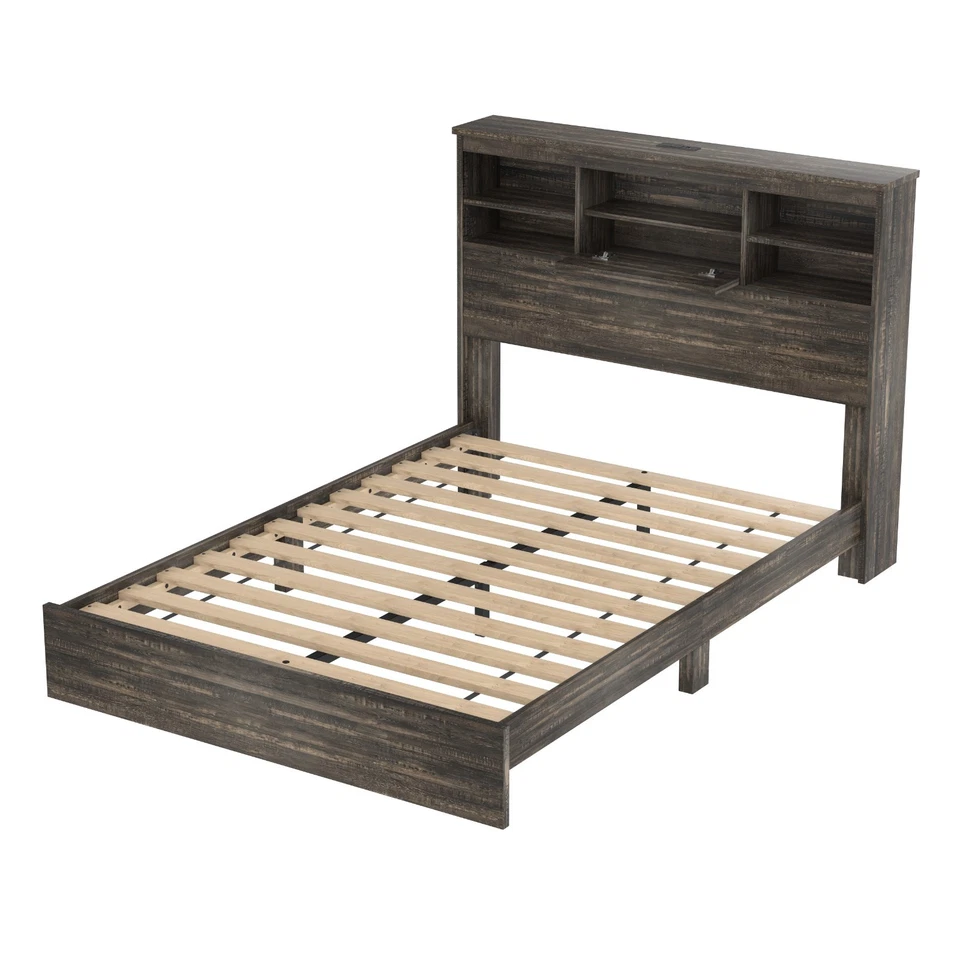 4-Pieces Bedroom Sets Queen Size Bed Frame with 2 Nightstands and 1 Dresser - Image 3 of 4