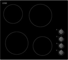 417)  LOGIK LCHOBKN23 59 cm Electric Ceramic Hob - Black