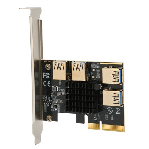 PCI‑E Riser Card PCI‑E X4 1 To 4 PCI Express 16X Slot Adapter Card USB 3.0 A BEA - Picture 6 of 12