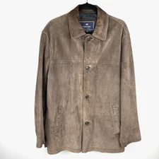 Newport Harbor Brown Suede Leather Jacket Men’s M Barn Coat Western Cowboy Vtg