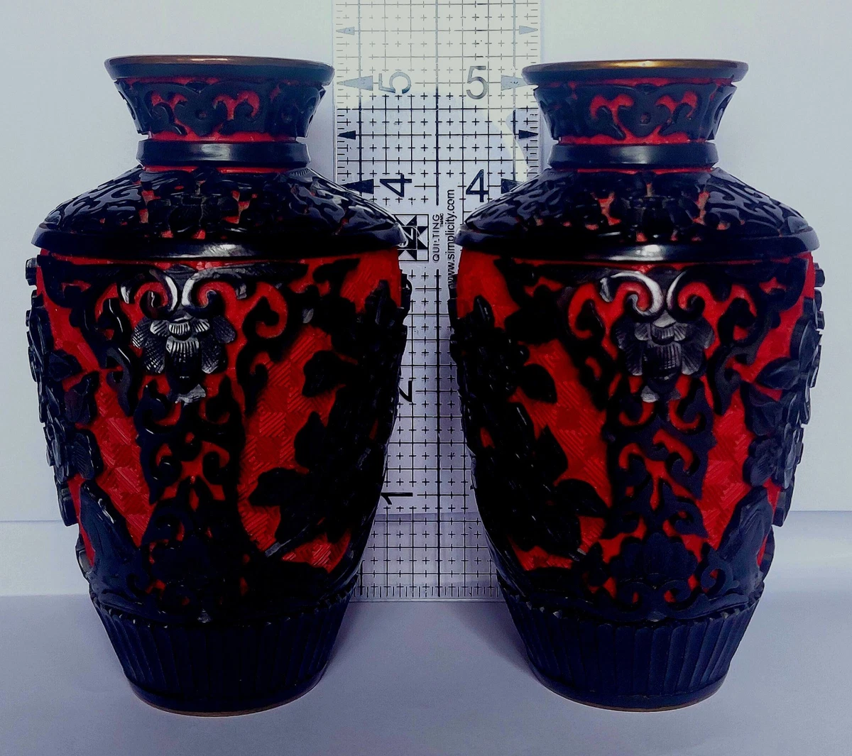 黄铜蓝色中国古董花瓶| eBay