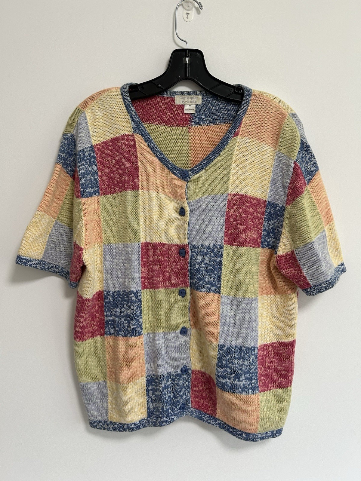 Christopher & Banks Size Medium Patchwork Sweater… - image 1