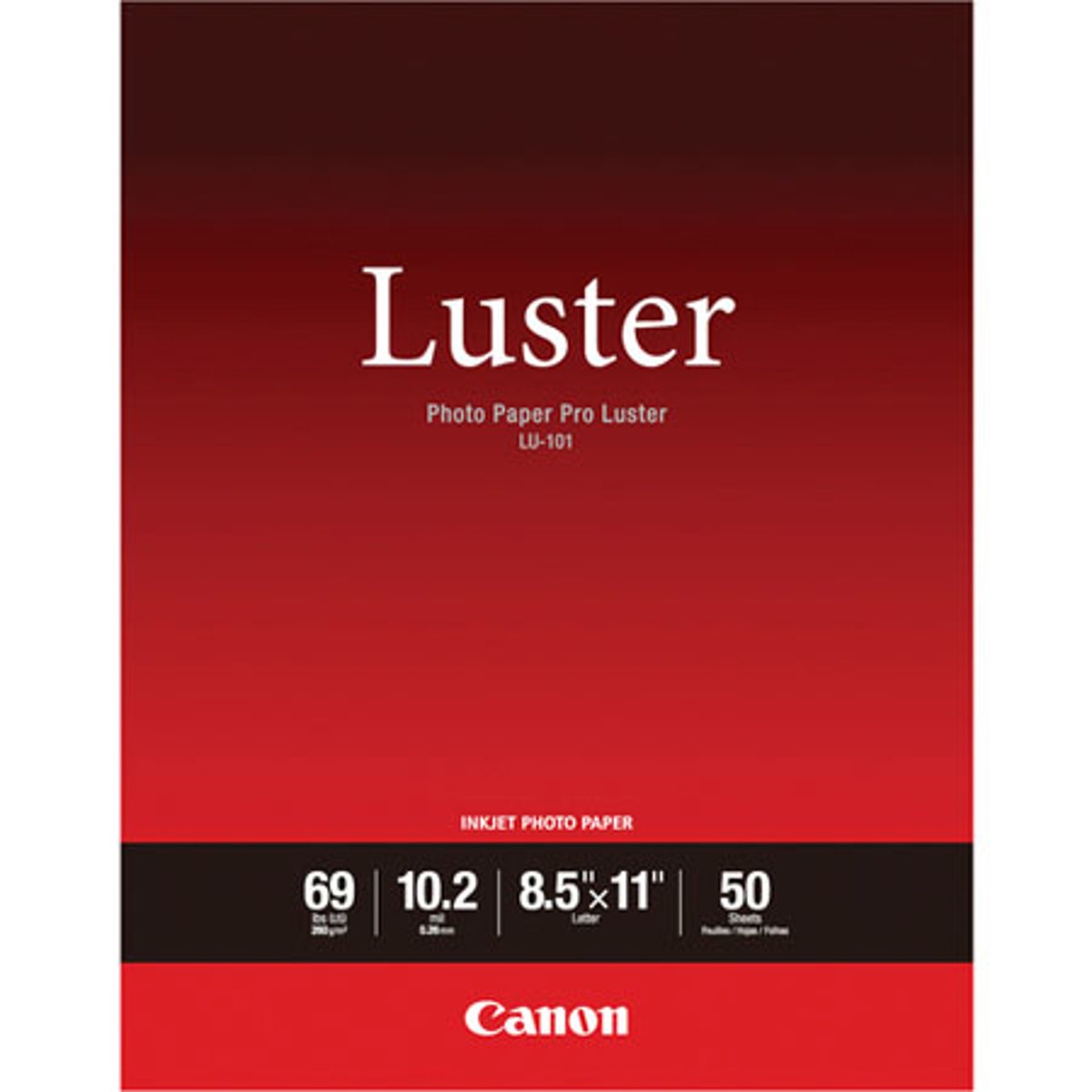 Canon LU-101 Pro Luster Photo Paper 85x11 50 Sheets 255 gsm 5890₽