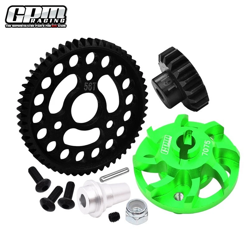GPM 7075Alu Gear Adapter & 32P/56T & 19T Gear Kit For TRAXXAS 1/10 Slash 4X4 LCG - Image 3 of 4