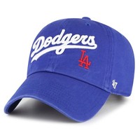47 Brand Adjustable Cap Clean Up Script Los Angeles Dodgers