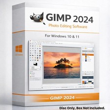 GIMP 2024 Photo Editing Software - Graphic Design, Image Enhancement More CD