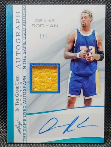 Dennis Rodman - 2025 Leaf In The Game Used - Patch Autograph 7/8 - Lakers