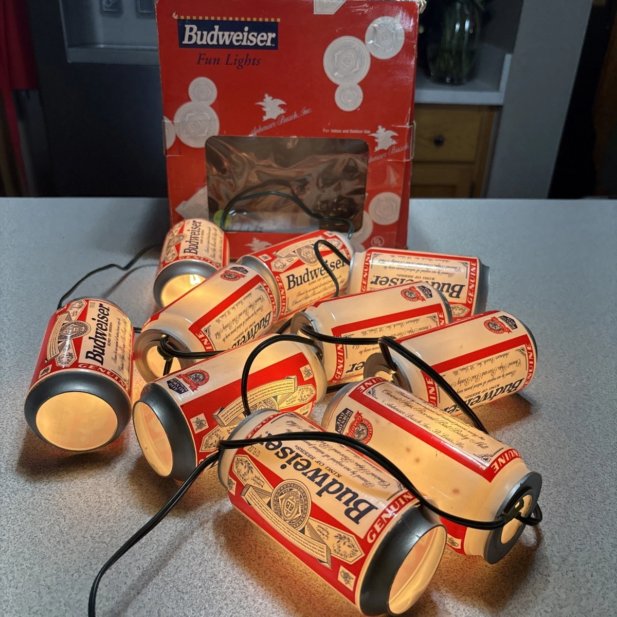 Beer String Lights In Collectible Budweiser Signs & Tins for sale