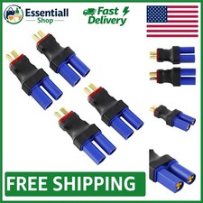 Compact 4-Pack T Male to EC5 Female Connector Adapters for Remote Control Cars