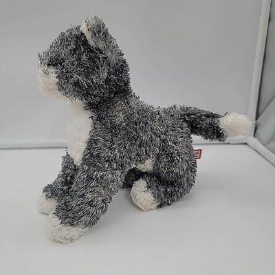 Douglas Cuddle Toys Gray White Tabby Cat Plush Small Standing Kitten Soft Toy 8''