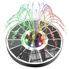  Solar Fountain Upgraded 100% Glass Panel, 3.5W Floating Solar Powered Water 