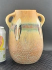 Roseville Pottery Tan Montacello  #561-7”  Vase Possible Repair At Rim. See Pix.