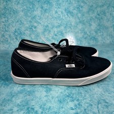 Vans Authentic Lo Pro Women s Black Suede Low Top Shoes Sneakers Size 6.5