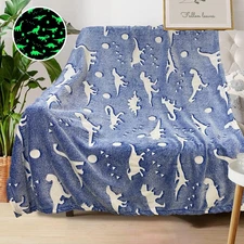 COMFAR Dinosaur Blanket for Boys, Personalized Baby Blankets for Boys, Dinosa...