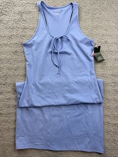 Wild Fable ButterBliss Dress Womens Large Blue Racerback Tank Bodycon Midi