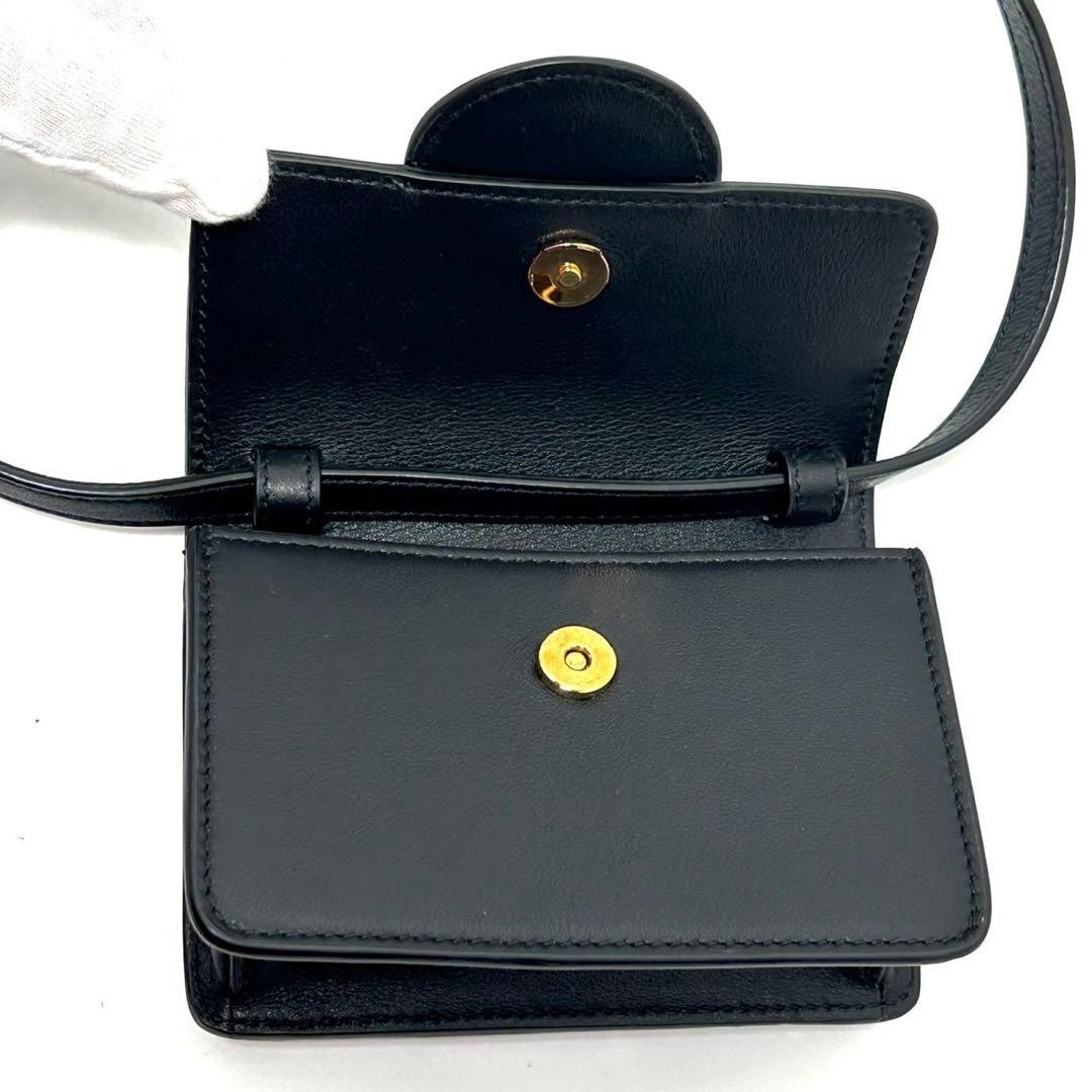 Versace Medusa Biggie Mini Bag Black Leather Shoulder Crossbody Used thumbnail 5