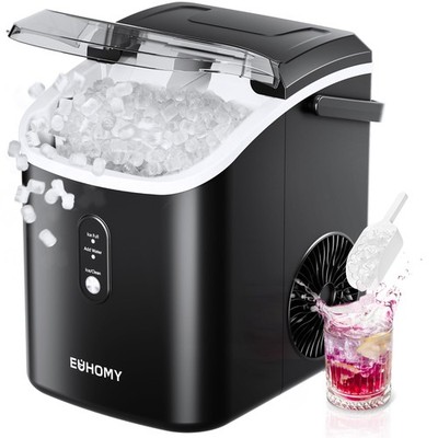 Nugget Ice Maker Countertop with Handle, Ready in 6 Mins, 34lbs Per Day, Remo...