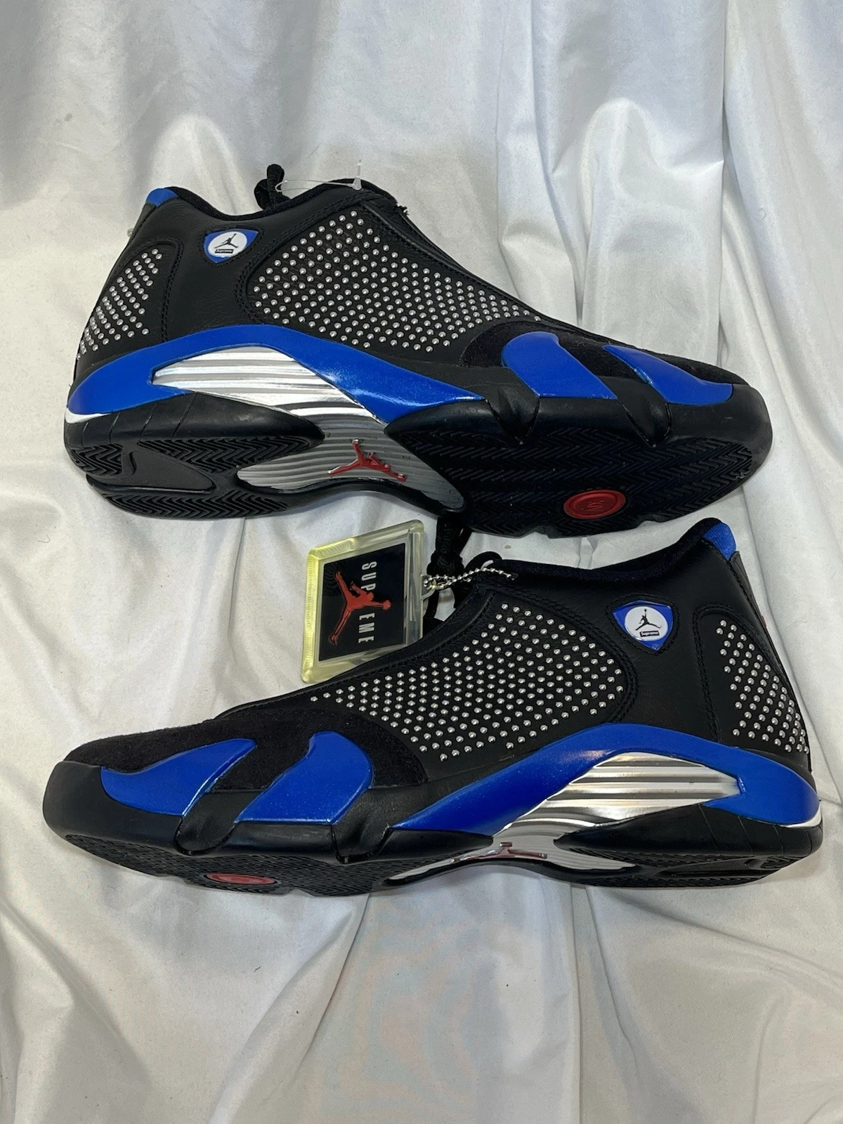 Taille 10   Supreme x Air Jordan 14 Retro Noir Varsity Royal