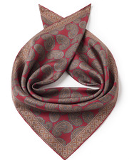 100 Silk men Women 20" Square Scarf neckerchief Wrap paisley wine red SC20-CD