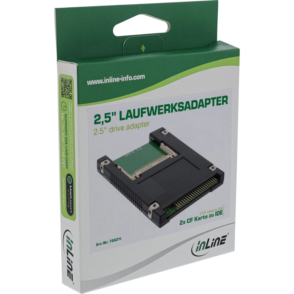 InLine Adattatore interno per memorie Compact Flash a IDE slot 2,5" 76621I - Immagine 3 di 4