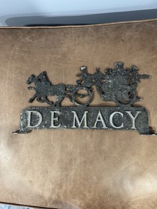 Mail Box Sign - Steamer Fire Engine - From Late David E Macy - Collector