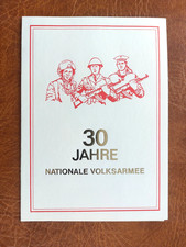 Commemorative sheet GDR - 30 years National People's Army, No. B5-1986-18.02.1986