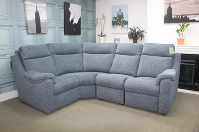 PARKER KNOLL, ARIZONA 4 PIECE ELECTRIC CORNER SOFA IN VENTURA DENIM FABRIC - Image 1 of 4
