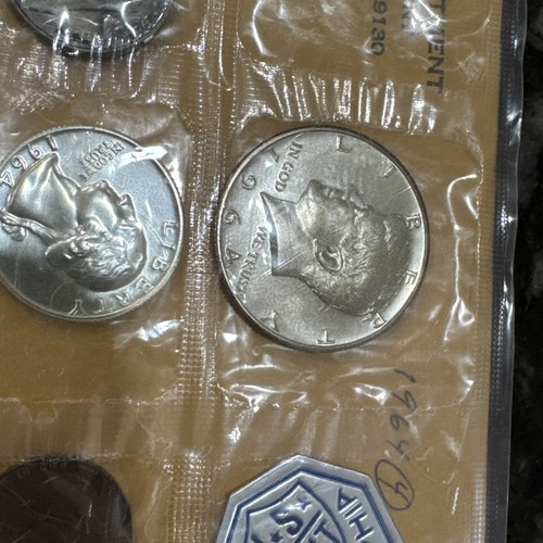 1964 P Mint Set Envelope Silver. - Picture 2 of 6