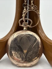 Vintage 1919 FULL Hunter Elgin Pocket Watch - Size 16 - 17 Jewels - GF case