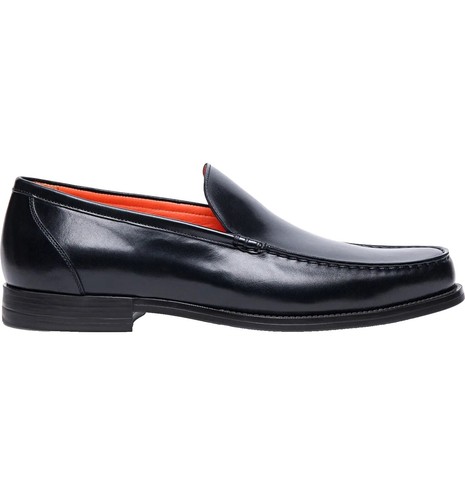 SANTONI Mens Shoes 11 EE Wide Black Italian Leather Horsebit Loafers Caoutchouc Santoni Leather Upper EE Dress Shoes for Men for sale | eBay main image 3