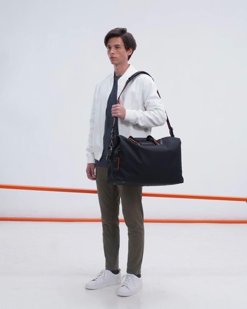 TUMI McLaren M-Tech Soft Satchel 2way Bag Orange Highlight TUMI McLaren M-Tech Soft Satchel 2way Bag Orange Highlight