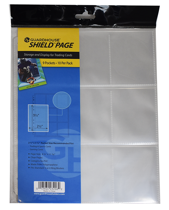 Guardhouse Shield 9 Pocket Archival (10 pack) Polypropylene Pages eBay
