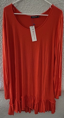 Urban CoCo Women's Casual T-shirt Solid Long Sleeve Tunic Top Plus Sz 2XL - Picture 2 of 5